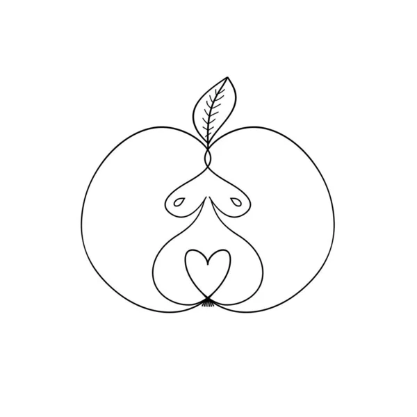 Handgetekende Illustratie Geïsoleerd Wit Logo Shirt Ontwerp Sjabloon Voor Valentijnskaarten — Stockfoto
