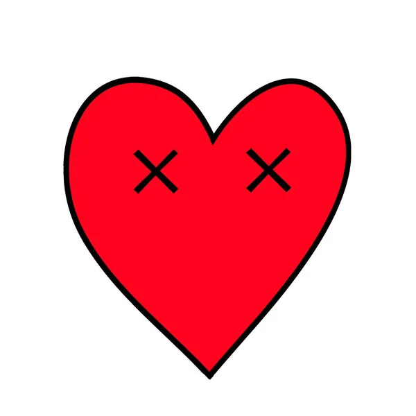 Herz Zum Valentinstag Illustration Auf Weißem Hintergrund — Stockfoto
