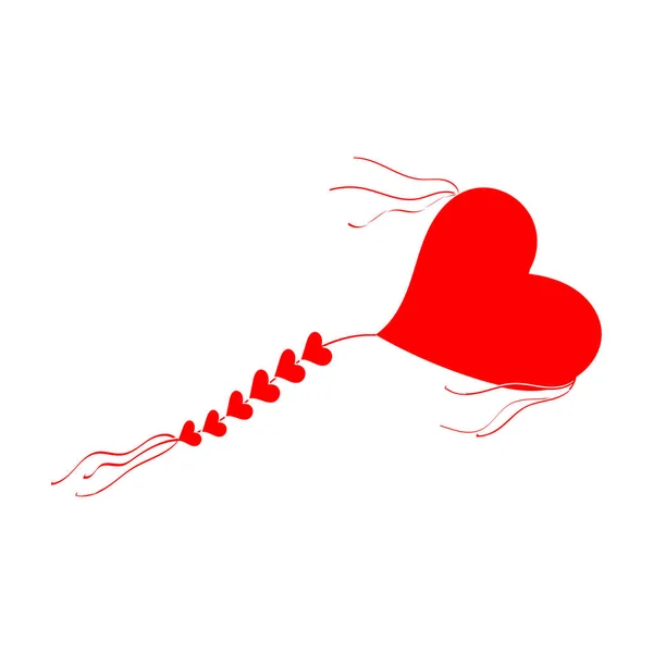 Vlieger Sjabloon Hart Voor Valentijnsdag Handig Element Voor Webdesign Print — Stockfoto
