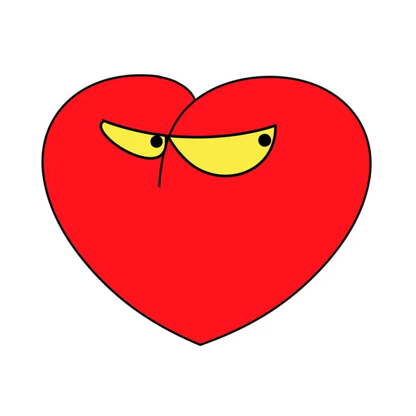 Şüpheci Kalp Beyaz Arkaplanda Sevgililer Günü Tabelası Grafik Web Tasarımı — Stok fotoğraf