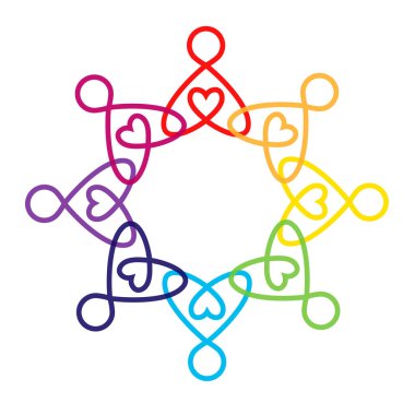 İnsan tasviri. Çember içinde on kişilik bir grup.. 