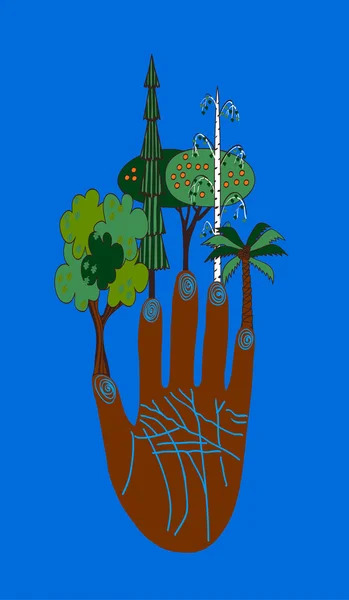 Ecological hand — Stock Vector