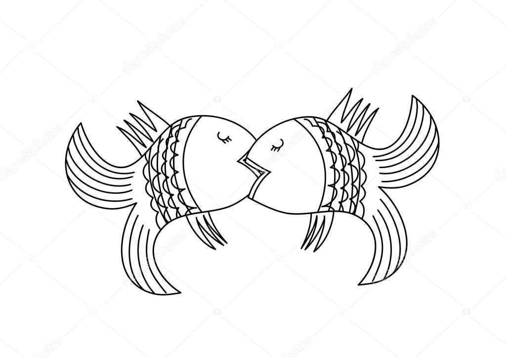 fish lovers. Vector illustration