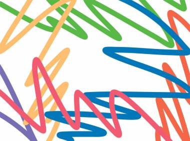 Soyut renkli dalga çizgileri desenli minimalist arkaplan