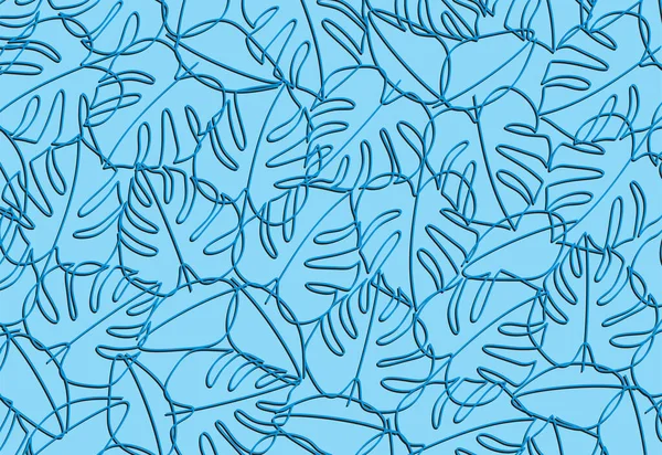 Abstracte Achtergrond Met Eenvoudige Tropische Bladeren Patroon — Stockvector