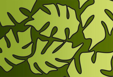 Basit yaprak desenli minimalist arkaplan