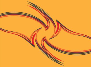 Gölgeli basit kabile çizgileri.