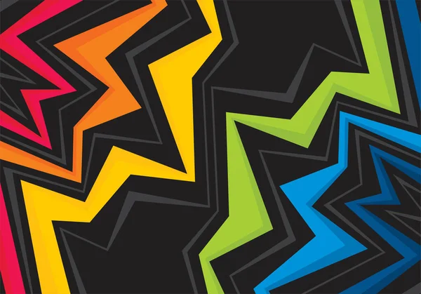 Renkli ve zikzak çizgileri olan basit arkaplan