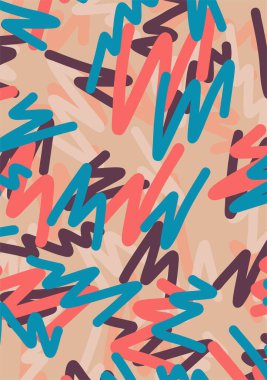 Şirin zikzak desenli basit arkaplan