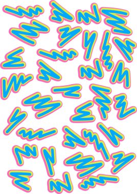 Şirin zikzak desenli basit arkaplan