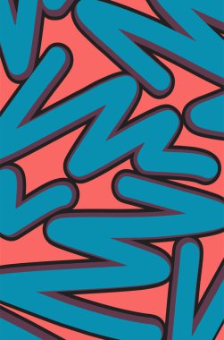 Şirin zikzak desenli basit arkaplan