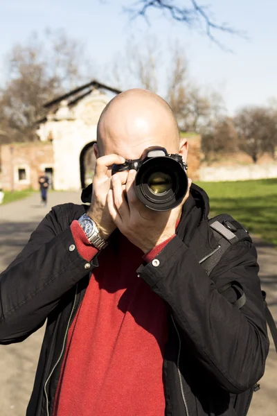 Fotografo sul campo — Foto Stock