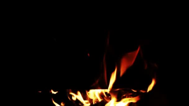 Feuer brennt mit Flammen — Stockvideo