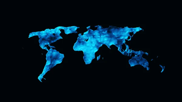 Mundo mapa 3D render — Fotografia de Stock