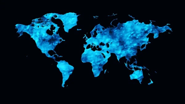 Světová mapa 3d vykreslení — Stock fotografie