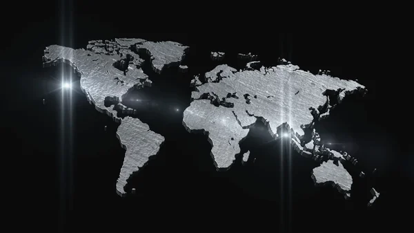 Mapa del mundo 3D render — Foto de Stock