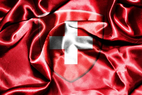 Государственный флаг Швейцарии — стоковое фото