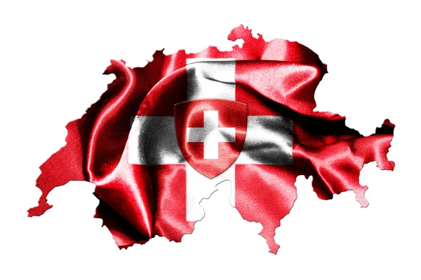 Schweiz flagga — Stockfoto