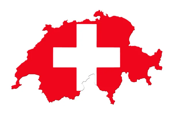 Schweiz flagga — Stockfoto