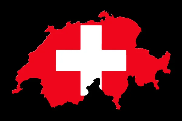 Bandeira nacional da Suíça — Fotografia de Stock