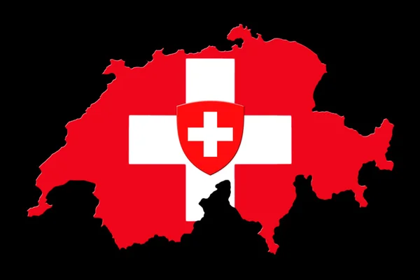 Schweiz flagga — Stockfoto