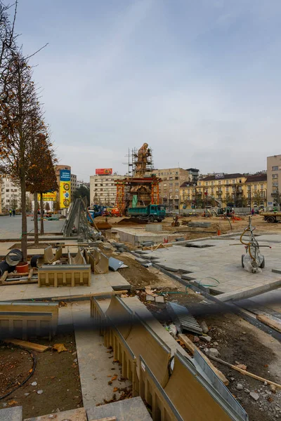 Belgrado Serbia Noviembre 2020 Stefan Nemanja Monumento Construcción Frente Antigua —  Fotos de Stock