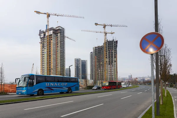 Belgrad Serbien November 2020 Belgrad Waterfront Bostäder Och Affärsbyggnader Uppförande — Stockfoto