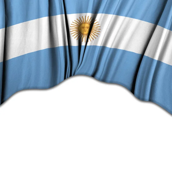 Argentinsk Flagga Texturerat Sidentyg Med Kopieringsutrymme För Text Eller Logotyp — Stockfoto