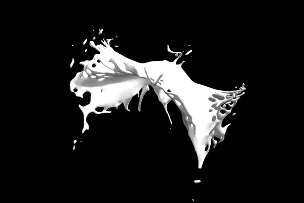 Эффект Молочного Брызга Разливка Жидких Напитков Элемент Дизайна Рекламы Иллюстрация — стоковое фото