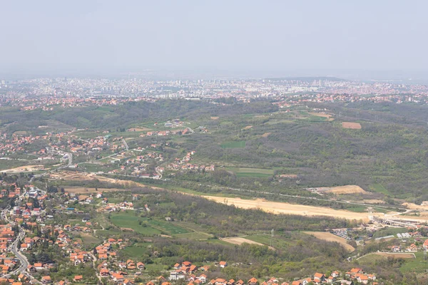 Vista Panorámica Desde Torre Avala Cerca Belgrado Serbia — Foto de Stock