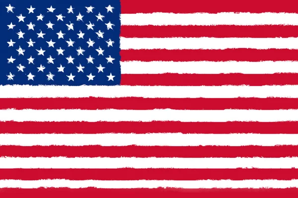 Vlag Van Verenigde Staten Van Amerika Grunge Uitziende Illustratie — Stockfoto