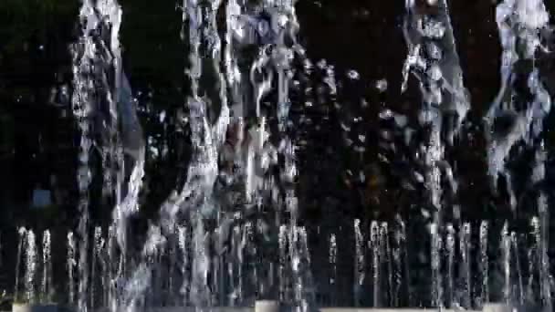 Fountain splashing water — Stock Video