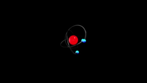 Atom spinning animation — Stockvideo