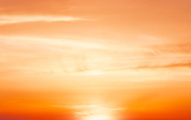 Renkli Günbatımı, Doğal Dramatik Gündoğumu Deniz manzarası, Okyanus veya Deniz manzarası, Doğa Arkaplanı, Copyspace.