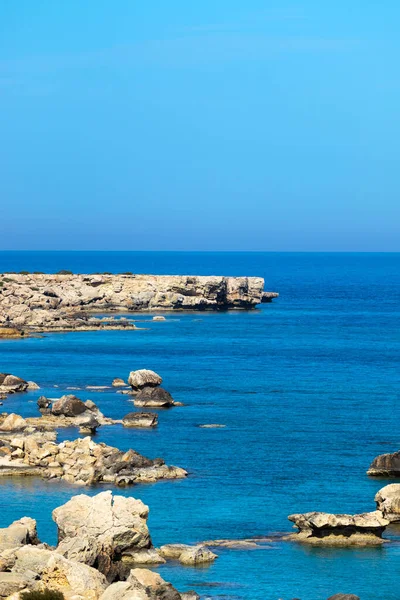 Mediterranean Sea Beach White Sand Beach Summer Day Seascape Clear — Stock Photo, Image