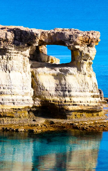 Берег Моря Каво Греко Рядом Айя Ола Кипрус Средиземноморский Пляж — стоковое фото
