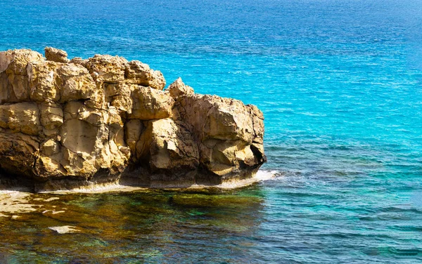 Mediterranean Sea Beach White Sand Beach Summer Day Seascape Clear — Stock Photo, Image