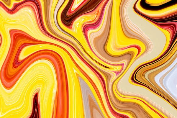 Marmurowy tusz kolorowy. Pomarańczowy marmur wzór tekstury abstrakcyjne tło. może być stosowany do tła lub tapety, atrament Flow — Zdjęcie stockowe