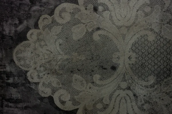 Чорна стіна з мереживною текстурою фону — стокове фото