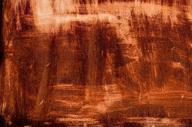 Eski püskü paslı, paslı, boyalı ve çizikleri soyulmuş bir levha..