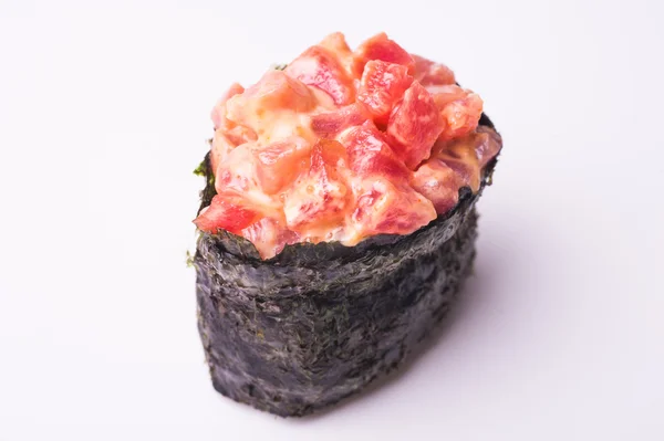 Lazac gunkan sushi — Stock Fotó