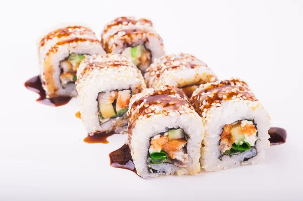 Rollo de sushi de anguila — Foto de Stock
