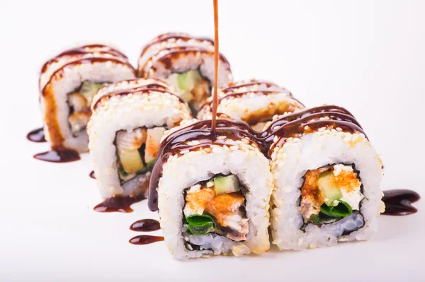 Úhoře sushi rolka — Stock fotografie