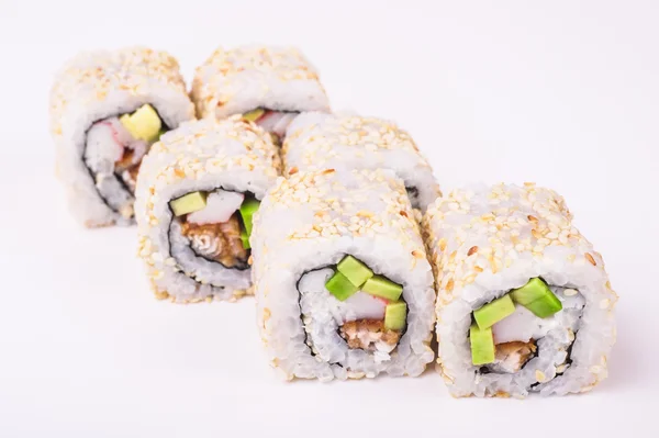 Rolo de sushi de enguia — Fotografia de Stock