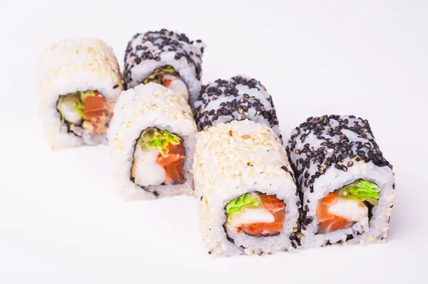 Rollo de sushi de salmón — Foto de Stock