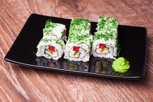 Rollo de sushi vegetariano — Foto de Stock