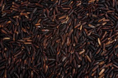 Siyah pirinç closeup doku arka plan