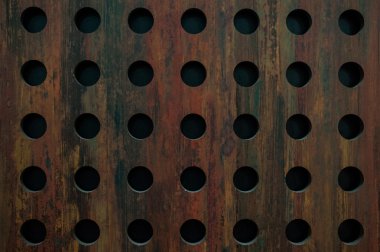 yuvarlak delikli metal eski doku