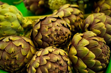 Pile of  Artichokes at the farmers market