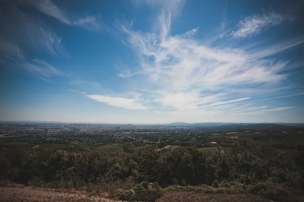 Vista aérea de Viena a partir da torre Donau, Áustria . — Fotografia de Stock